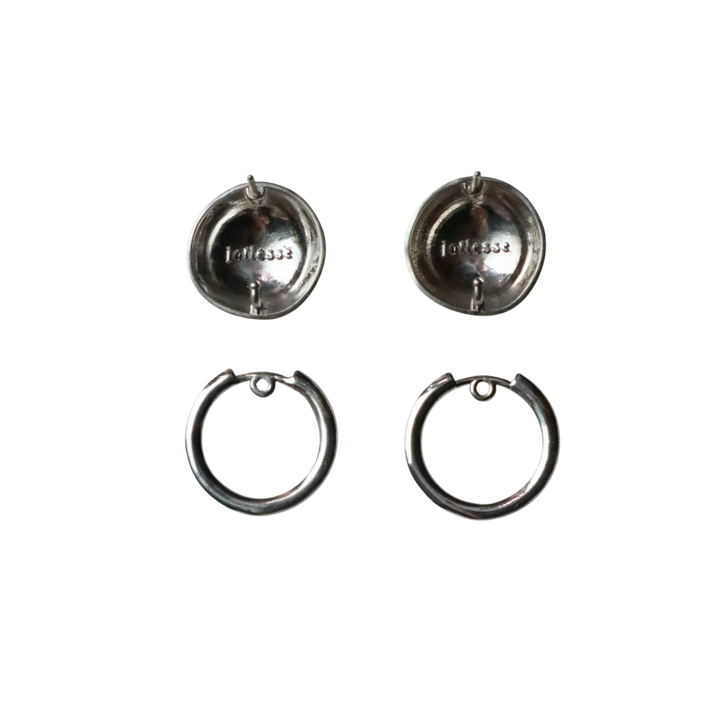 Aretes 2 en 1 Luna - Con Aros Removibles