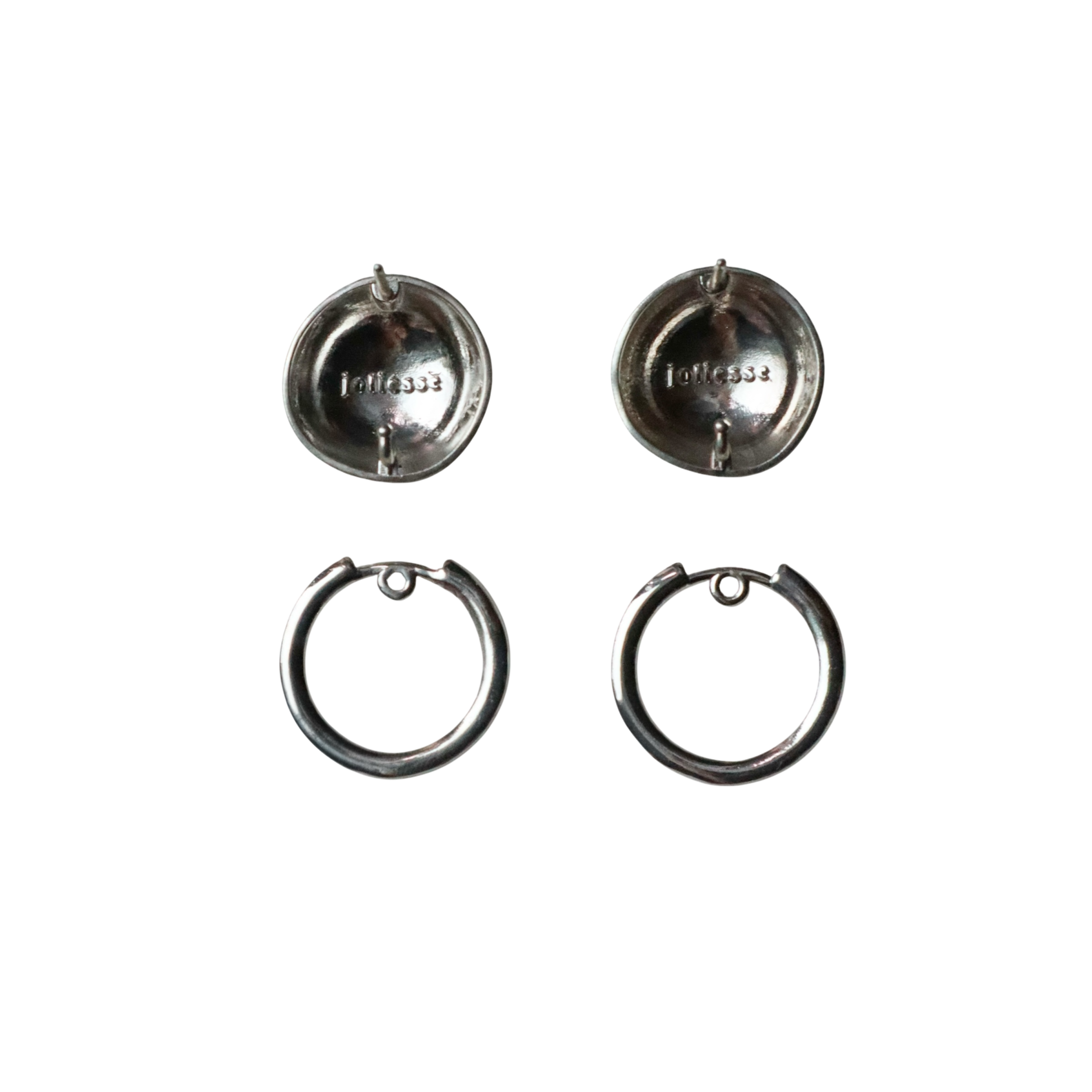Aretes 2 en 1 Luna - Con Aros Removibles