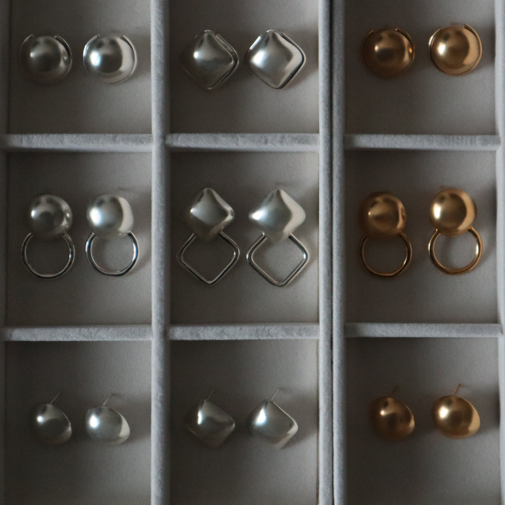 Aretes 2 en 1 Luna - Con Aros Removibles