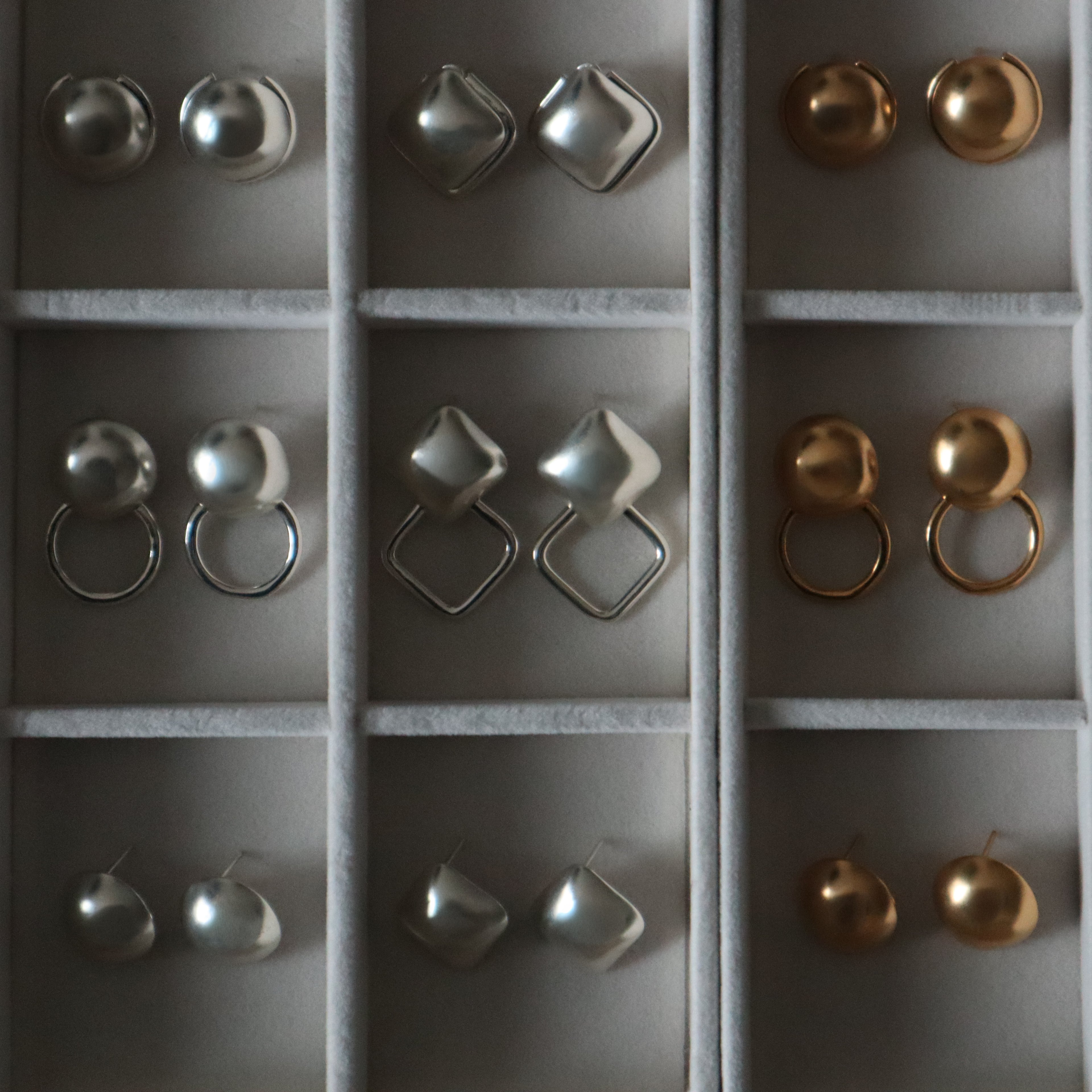 Aretes 2 en 1 Luna - Con Aros Removibles