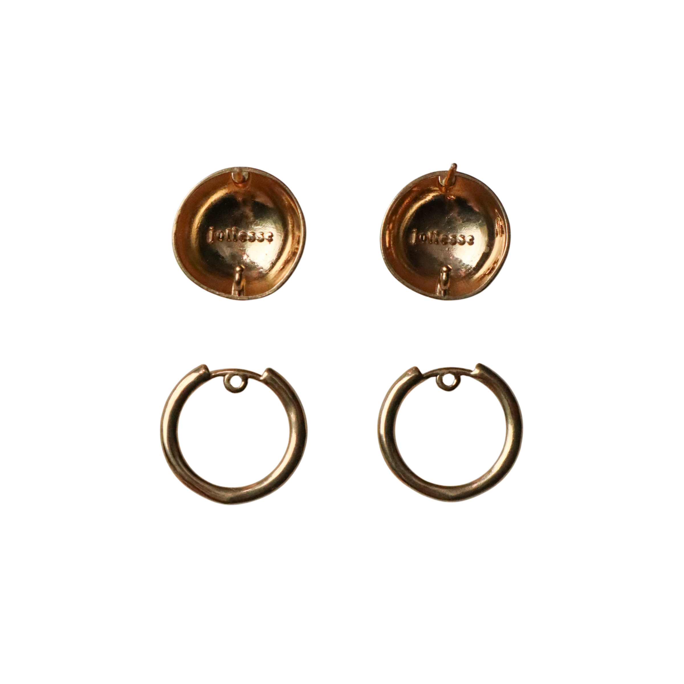 Aretes 2 en 1 Luna - Con Aros Removibles